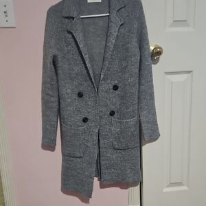 Sugar Run Gray Knit Cardigan